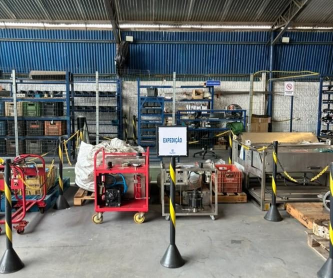 Área de expedição de equipamentos